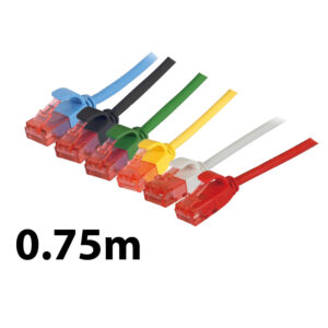 None 0.75m CAT6A Ethernet Cable Patch Lead (Blue) NETCABLE075BL6U