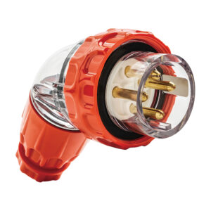 AVOL 4 Pin Round Angled Industrial Plug 10A PA410R3P