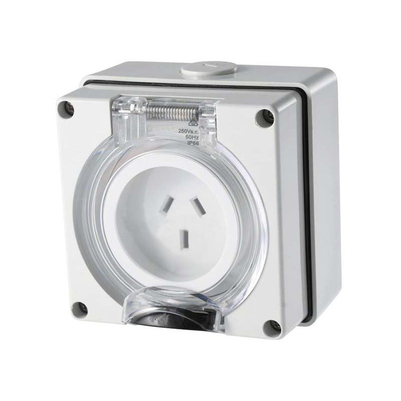 AVOL 3 Pin Flat Industrial Socket 15A S3151P