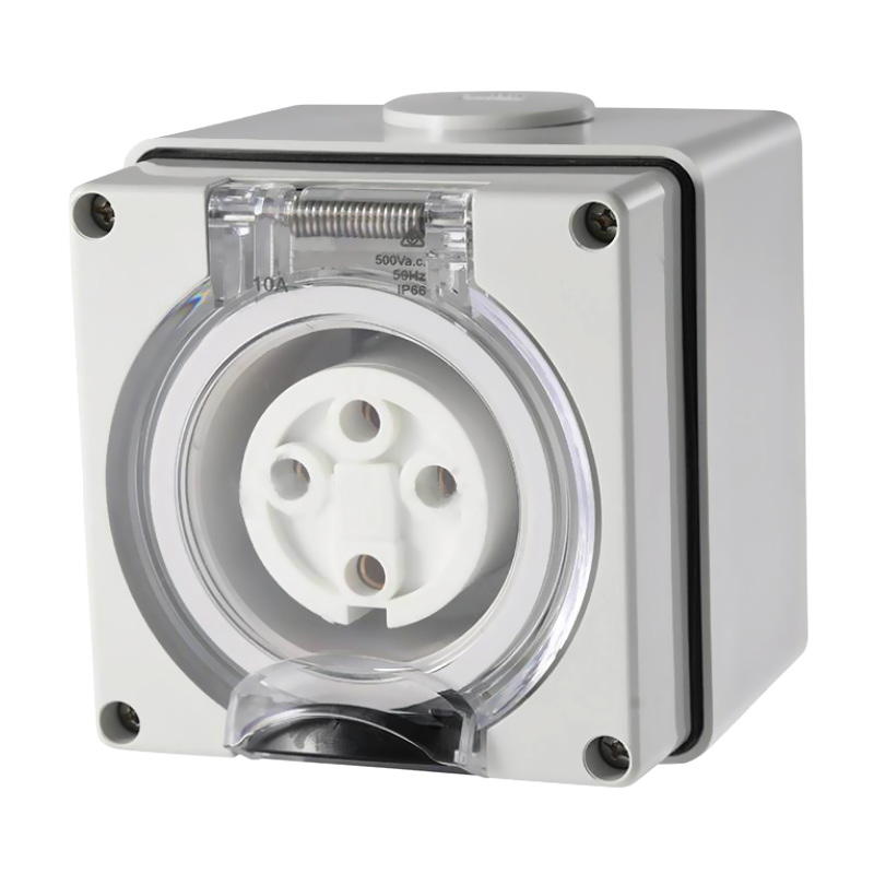 AVOL 4 Pin Round Industrial Socket 10A S410R3P