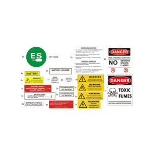 None Battery Label Kit Grid Connected DC Isolator SLR-BATKIT