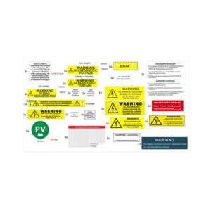 None Solar Label Kit Grid Connected DC Isolator SLR-LABKIT
