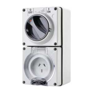 AVOL 3 Pin Flat Industrial Switch & Socket 10A SS3101P