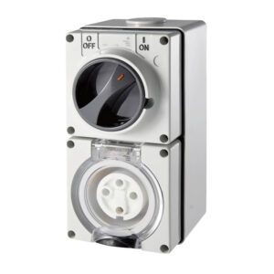 AVOL 4 Pin Round Industrial Switch & Socket 10A SS410R3P