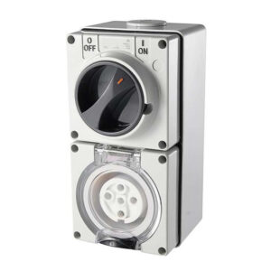 AVOL 5 Pin Round Industrial Switch & Socket 10A SS510R3P