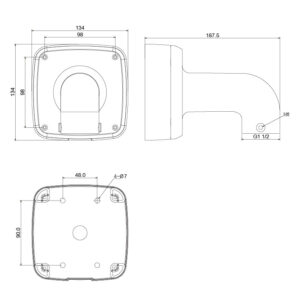 None Right Angle Wall Mount Camera Bracket VSBKTB302S-2