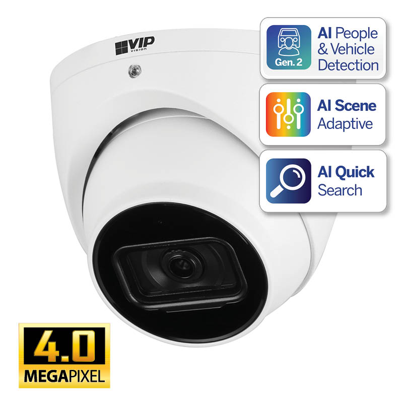 VIP Vision Professional AI Series 4.0MP Wide-Angle Dom