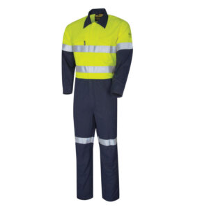 Arc flash Yellow/Navy D/N Coverall HRC2 Size 102R/XL 8.6cal/cm2 - Bool Parvotex ARC-COVERALL2-P-YN-102R