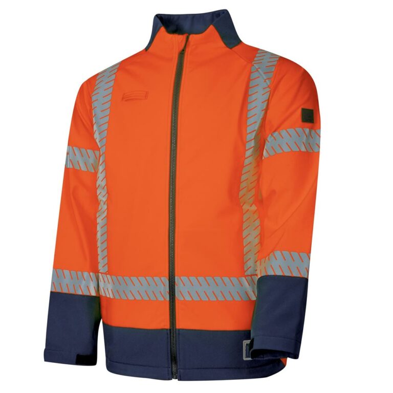 Softshell Jacket Orange/Navy HRC2 Size 2XL Hi-Vis Flame Retardant D/N - Bool ARC-JACKET2-B-ON-2XL