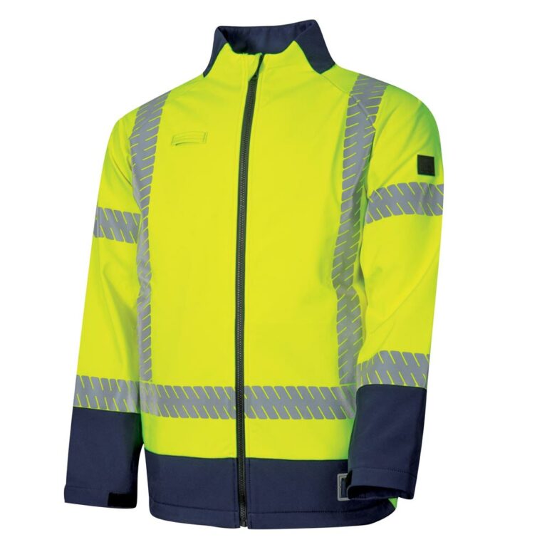 Softshell Jacket Yellow/Navy HRC2 Size 2XL Hi-Vis Flame Retardant D/N - Bool ARC-JACKET2-B-YN-2XL