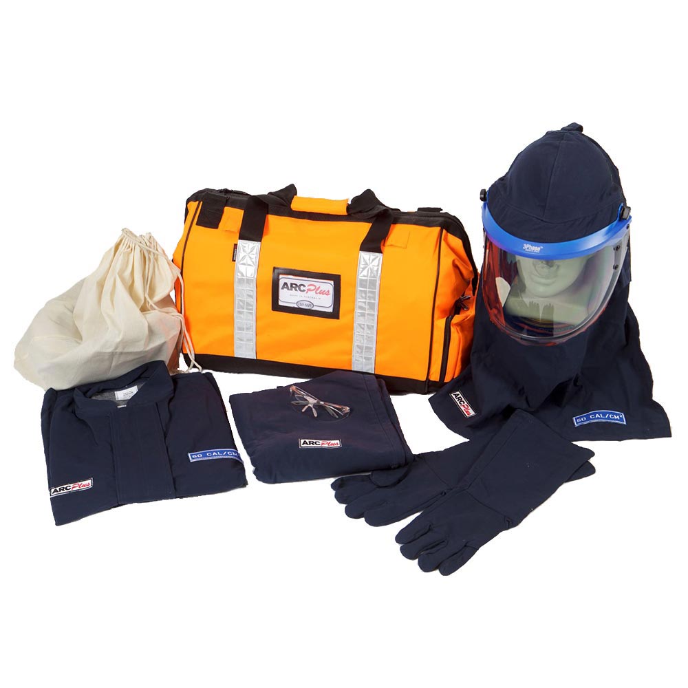 Arc flash Navy Lift Up Kit HRC4 50cal/cm2 SLX Size 2XL - ArcPlus ARC-KIT4-AP-USLX-LU-N-2XL