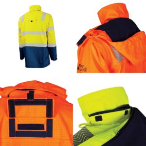 Parka Orange/Navy HRC3 Size 2XL Hi-Vis - Bool ARC-PARKA3-B-ON-2XL