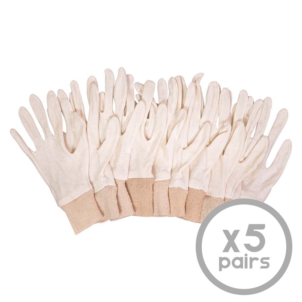 Deluxe Cotton Inner Gloves 5 Pack Size 08/S - Volt Safety GLOVEINNERD-08