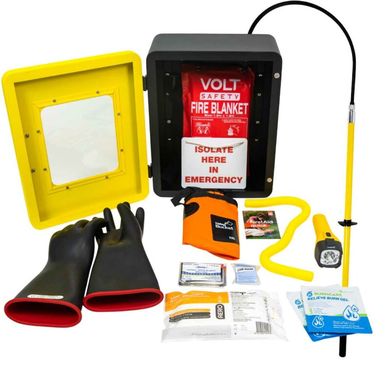 Wall Mounted High Voltage Rescue Kit Class 1 7.5kV - Volt Safety KIT-HVR-WM-1
