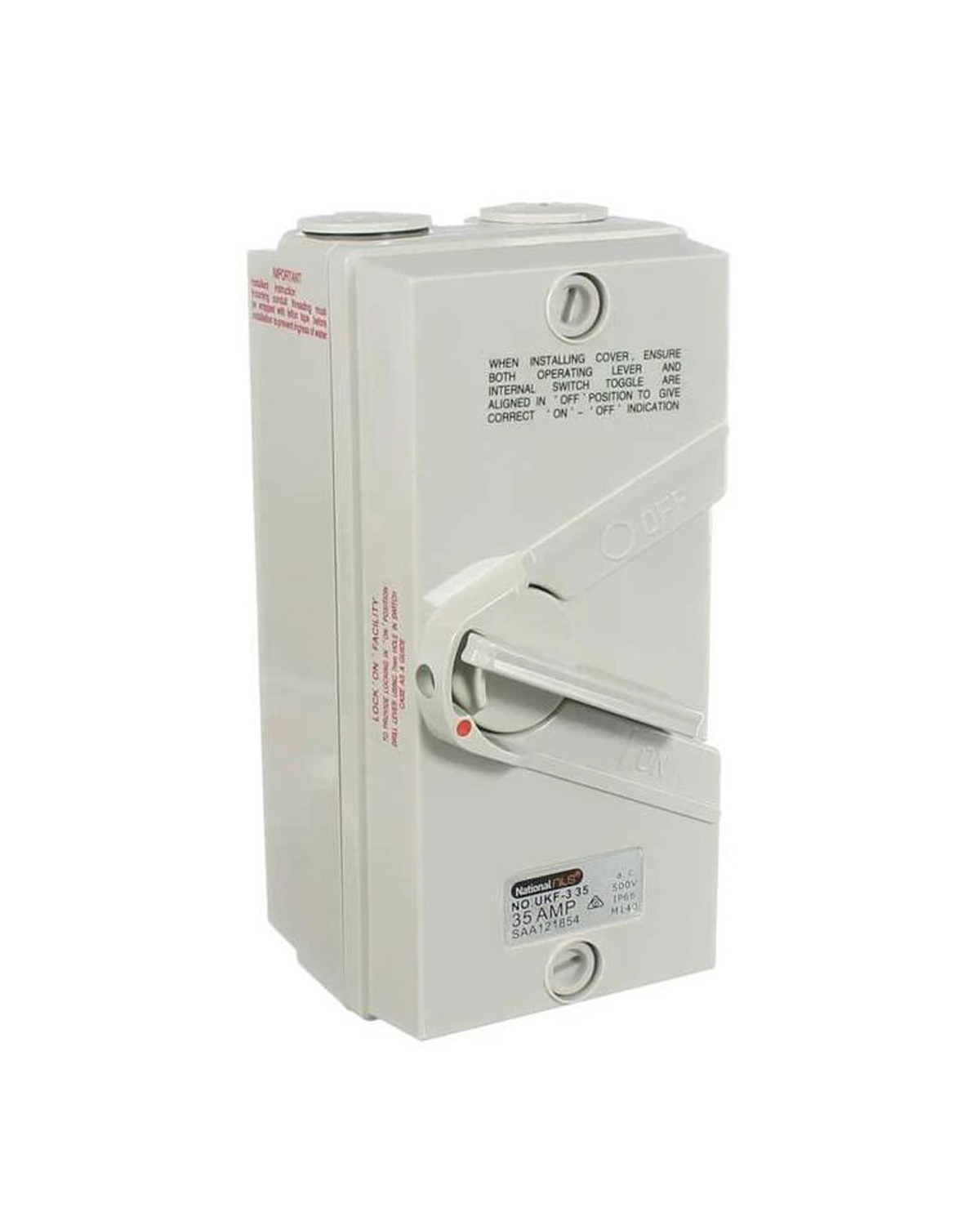 Three Pole 40 Amp Isolating Switch | IP66 Weather Protected