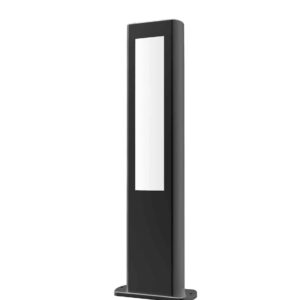 CLA AMUN: LED Surface Mounted Matte Black Rectangular Bollard Lights IP54