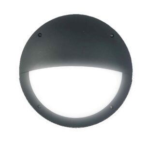 CLA BULK: Exterior LED Eyelid Black Bulkhead Light IP66 IK10