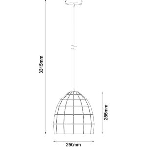 CLA ARMIS: Retro Tiled Ellipse Shape Pendant Lights