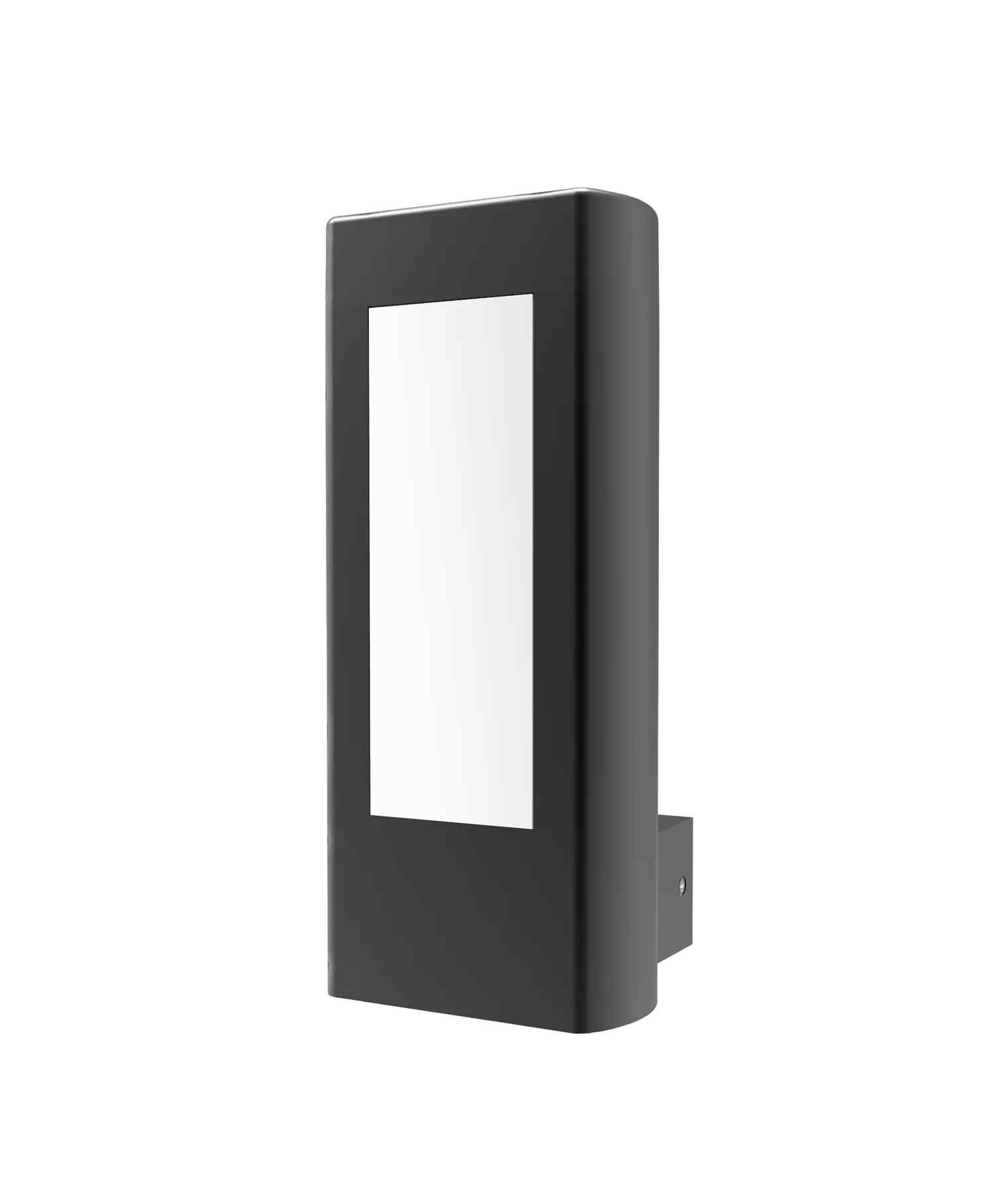 CLA AMUN: Exterior LED Matt Black Rectangular Surface Mounted Wall Light IP54