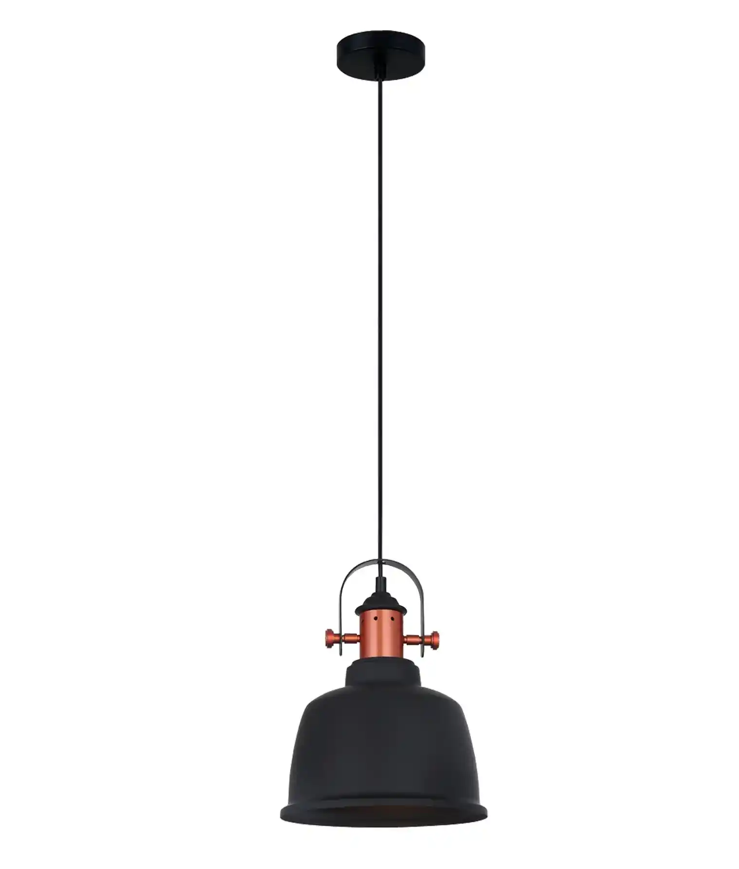 CLA ALTA: Industrial Bell Shape With Copper Highlights Pendant Lights - Image 5