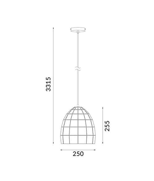 CLA ARMIS: Retro Tiled Ellipse Shape Pendant Lights - Image 4
