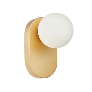 CLA BALLE: Interior Round Opal Diffuser with Oblong Base Wall Lights