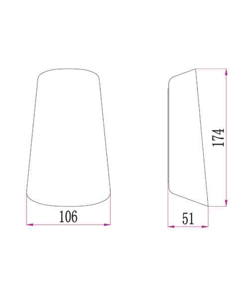 CLA BESTRI: LED Tri-CCT Exterior Surface Mounted Cone Up/Down Wall Light IP65 - Image 3