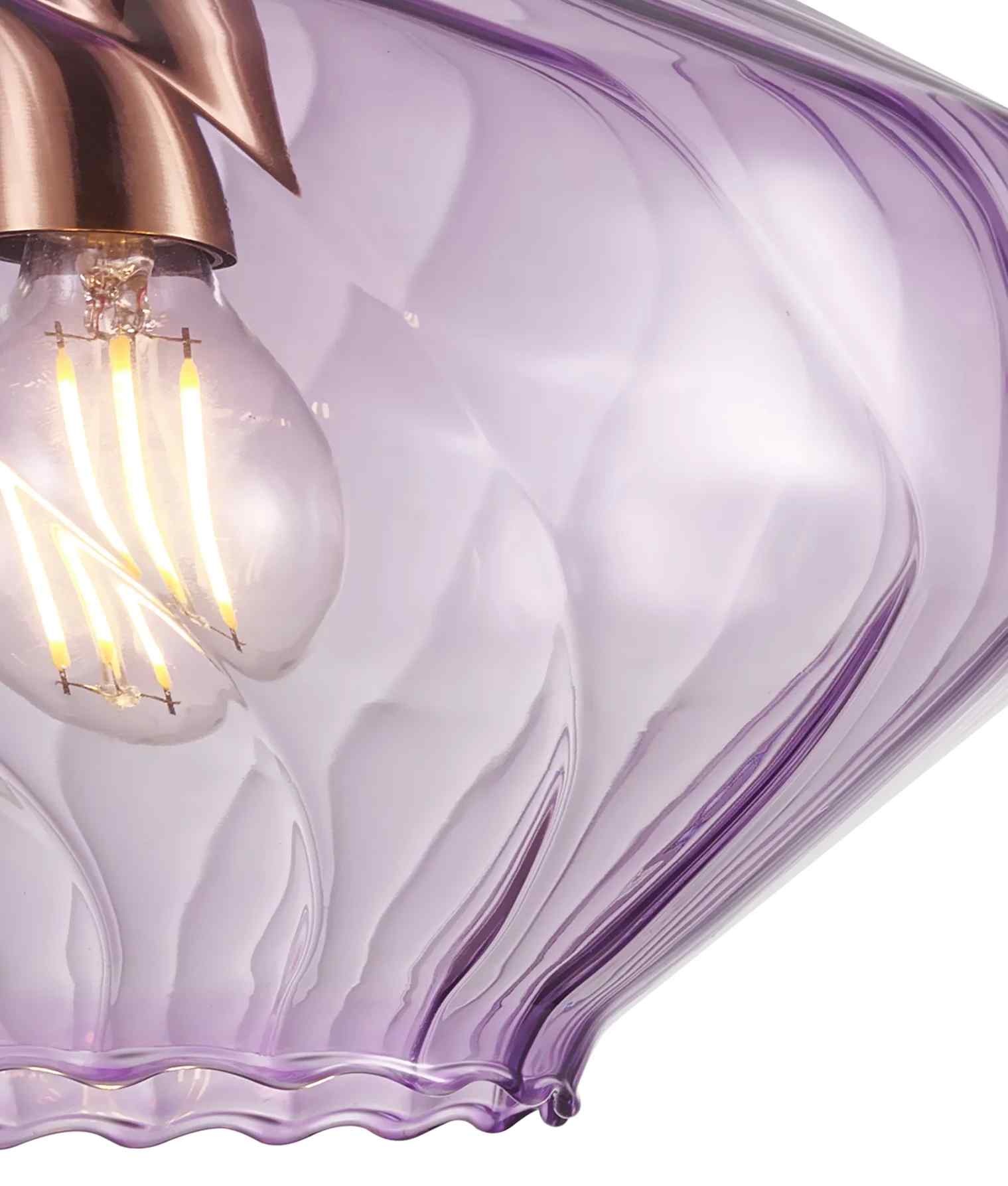 CLA CAMPANA: Interior Wine Glass Shape Ribbed Pendant Lights
