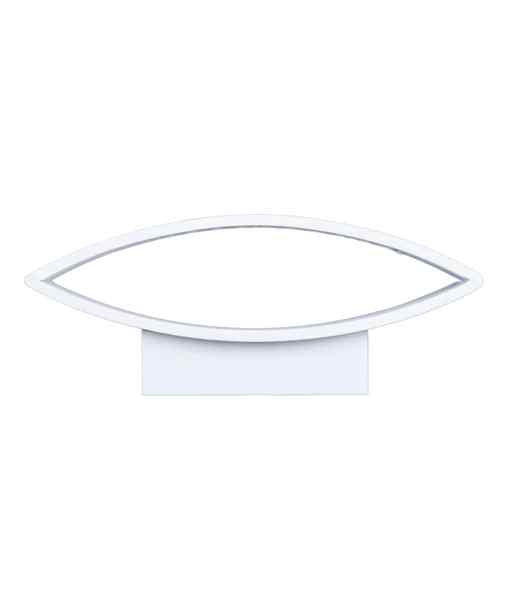 CLA CANNES: City Series LED Interior Matte White Curved Up/Down Wall Light