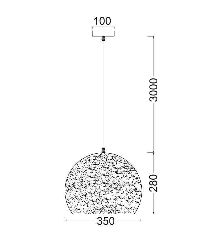 CLA CELESTE: Bohemian Rustic Embossed Dome Shape Pendant Light