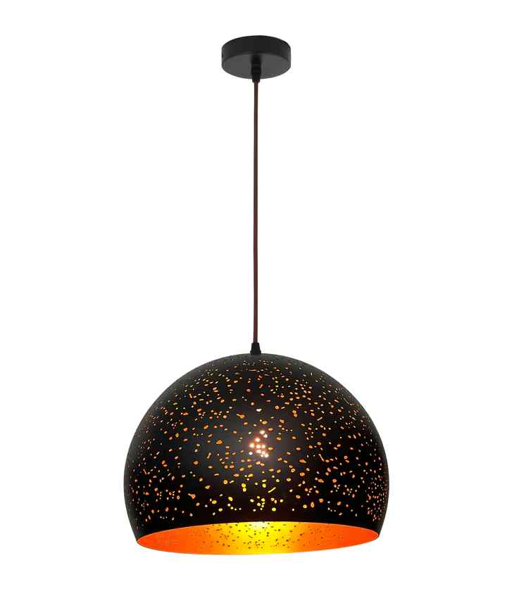 CLA CELESTE: Bohemian Rustic Embossed Dome Shape Pendant Light