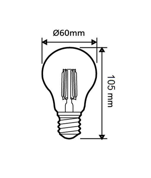 CLA GLS LED Filament Dimmable Globes Clear Diffuser (8W) - Image 3