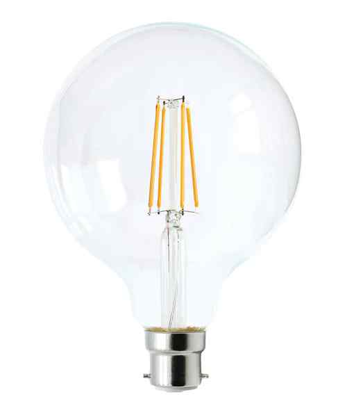 CLA G125 LED Filament Dimmable Globes Clear Diffuser (8W)