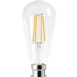 CLA ST64 Pear Shape LED Filament Dimmable Globes Clear Diffuser (8W)