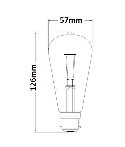 CLA ST57 LED Filament Globes (4W) - Image 2