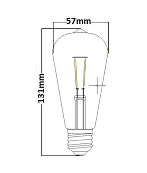 CLA ST57 LED Filament Globes (4W) - Image 4
