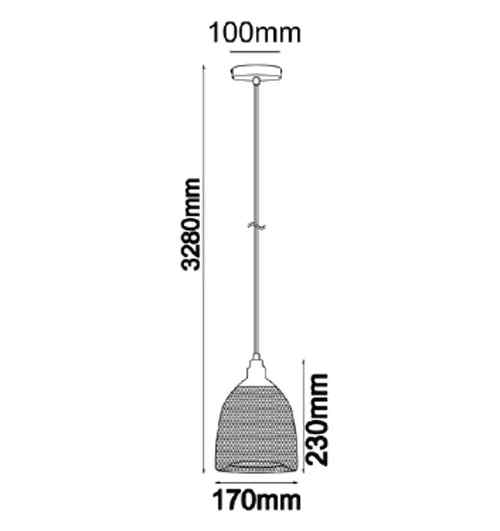 CLA CHEVEUX: Industrial Black Mesh Bird Cage Pendant Light