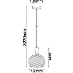 CLA CHEVEUX: Industrial Black Mesh Bird Cage Wine Glass Shape Pendant Light