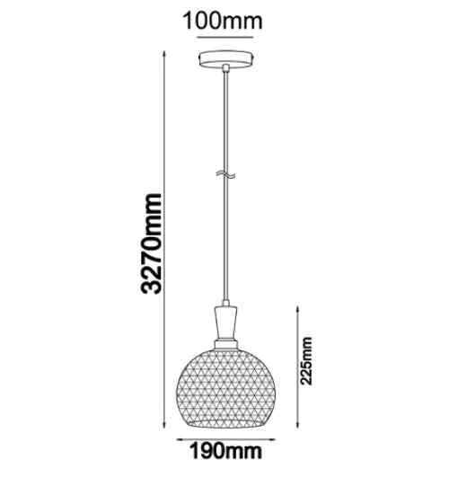 CLA CHEVEUX: Industrial Black Mesh Bird Cage Wine Glass Shape Pendant Light
