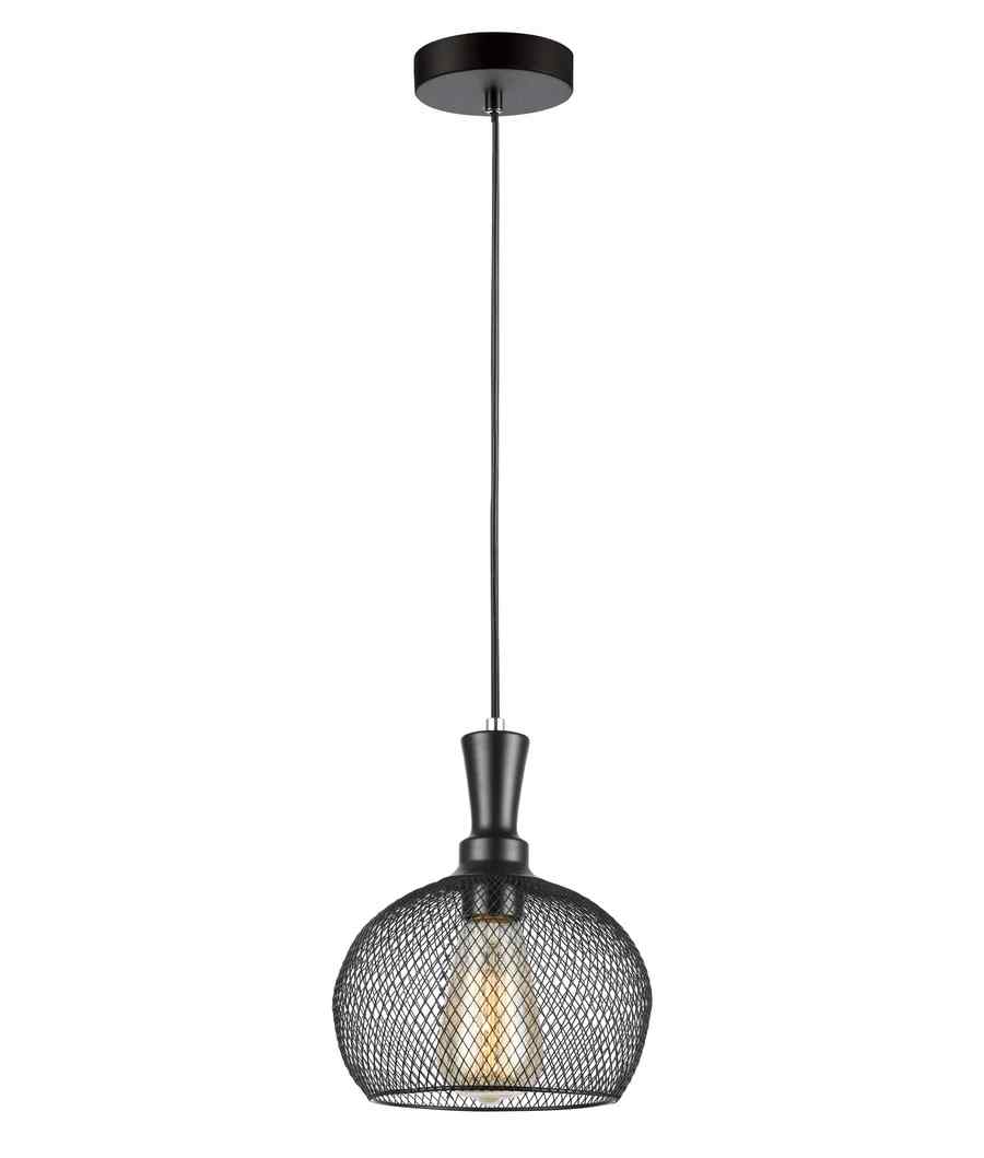 CLA CHEVEUX: Industrial Black Mesh Bird Cage Wine Glass Shape Pendant Light