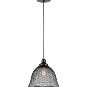 CLA CHEVEUX: Industrial Black Mesh Bell Pendant Light