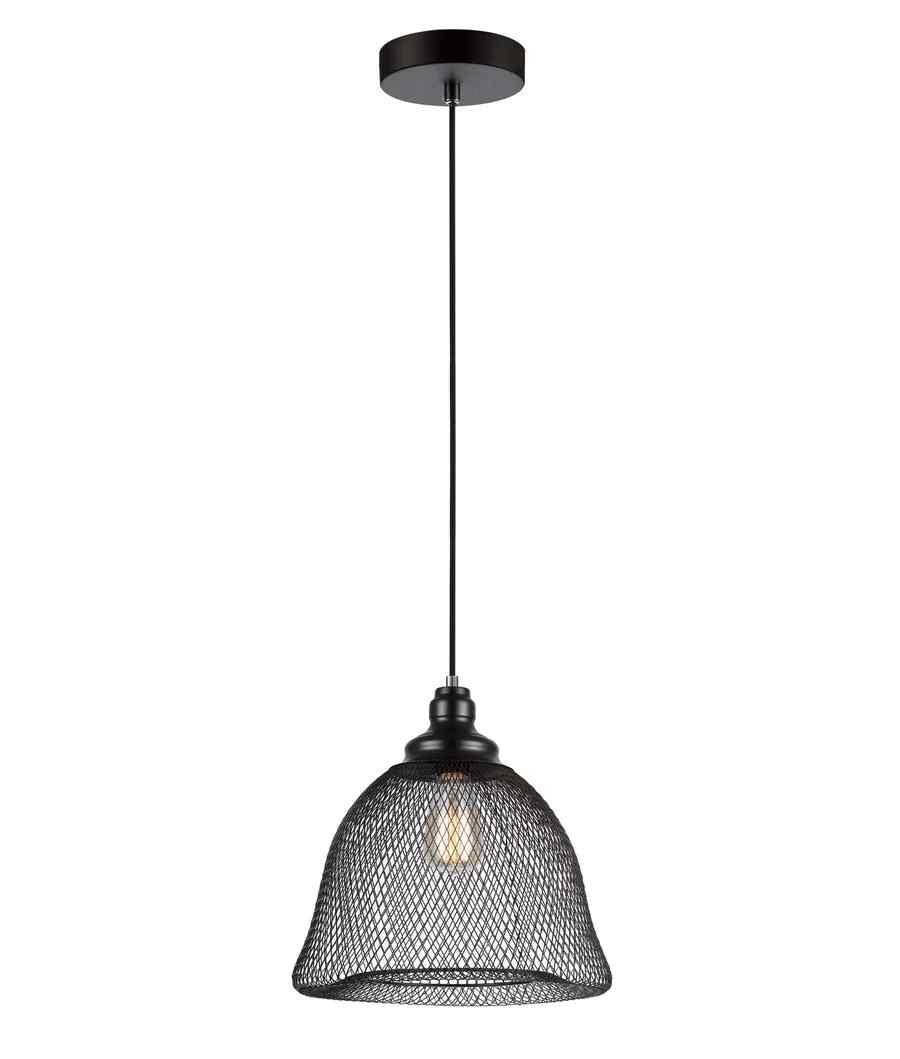 CLA CHEVEUX: Industrial Black Mesh Bell Pendant Light