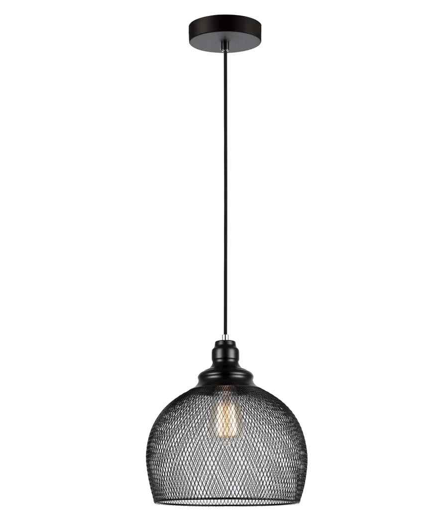 CLA CHEVEUX: Industrial Black Mesh Bird Cage Wine Glass Shape Pendant Light
