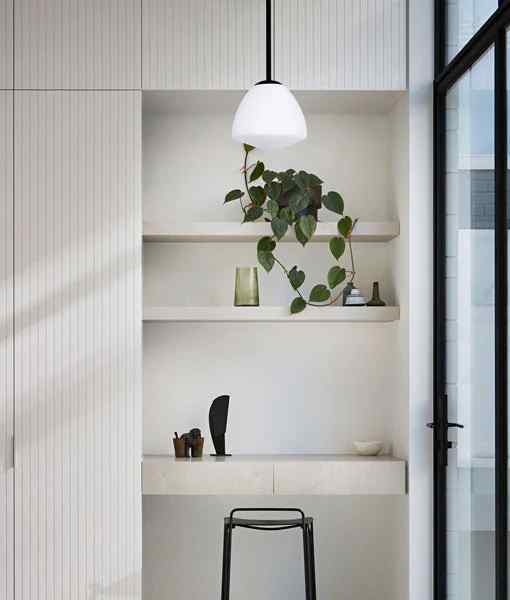 CLA CIOTOLA: Interior Tipped Medium Dome Frosted Glass Pendant Lights