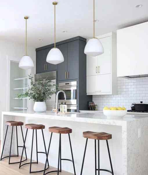 CLA CIOTOLA: Interior Tipped Medium Dome Frosted Glass Pendant Lights