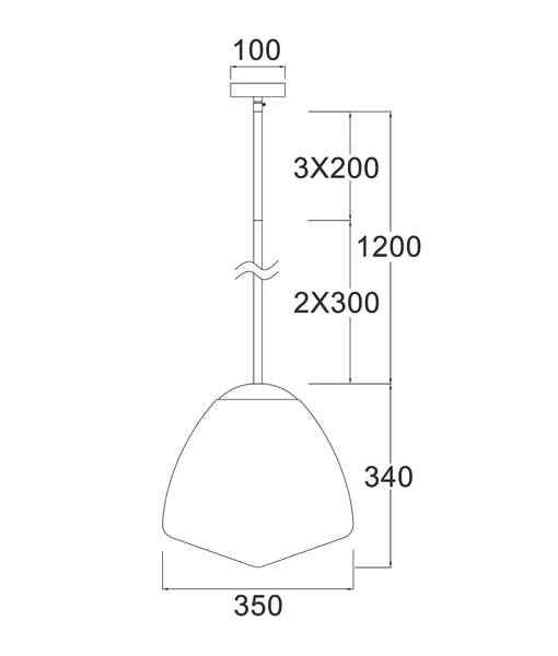 CLA CIOTOLA: Interior Tipped Large Dome Frosted Glass Pendant Lights - Image 3