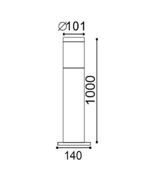 CLA ELANORA: E27 Surface Mounted Stainless Steel Bollard Lights IP44