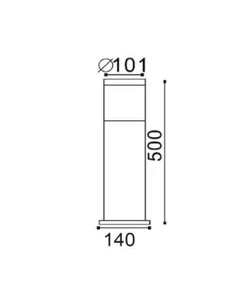 CLA ELANORA: E27 Surface Mounted Stainless Steel Bollard Lights IP44