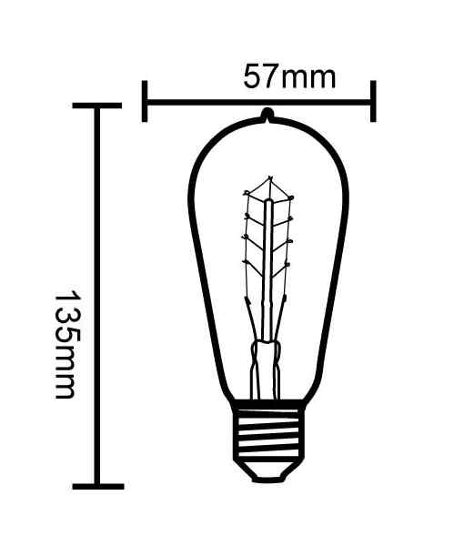 CLA ST57 Carbon Filament Globes