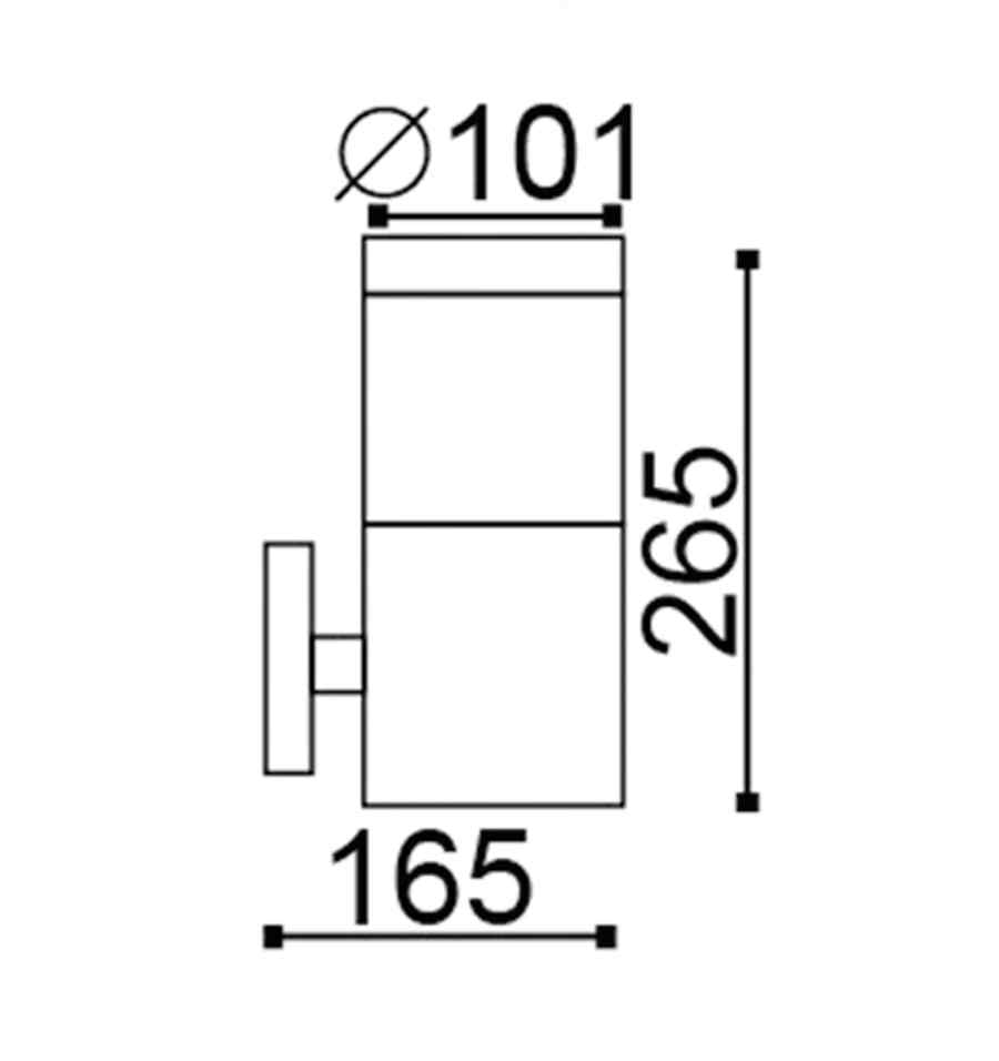 CLA ELANORA: Exterior E27 Stainless Steel Surface Mounted Wall Lights IP44 - Image 2